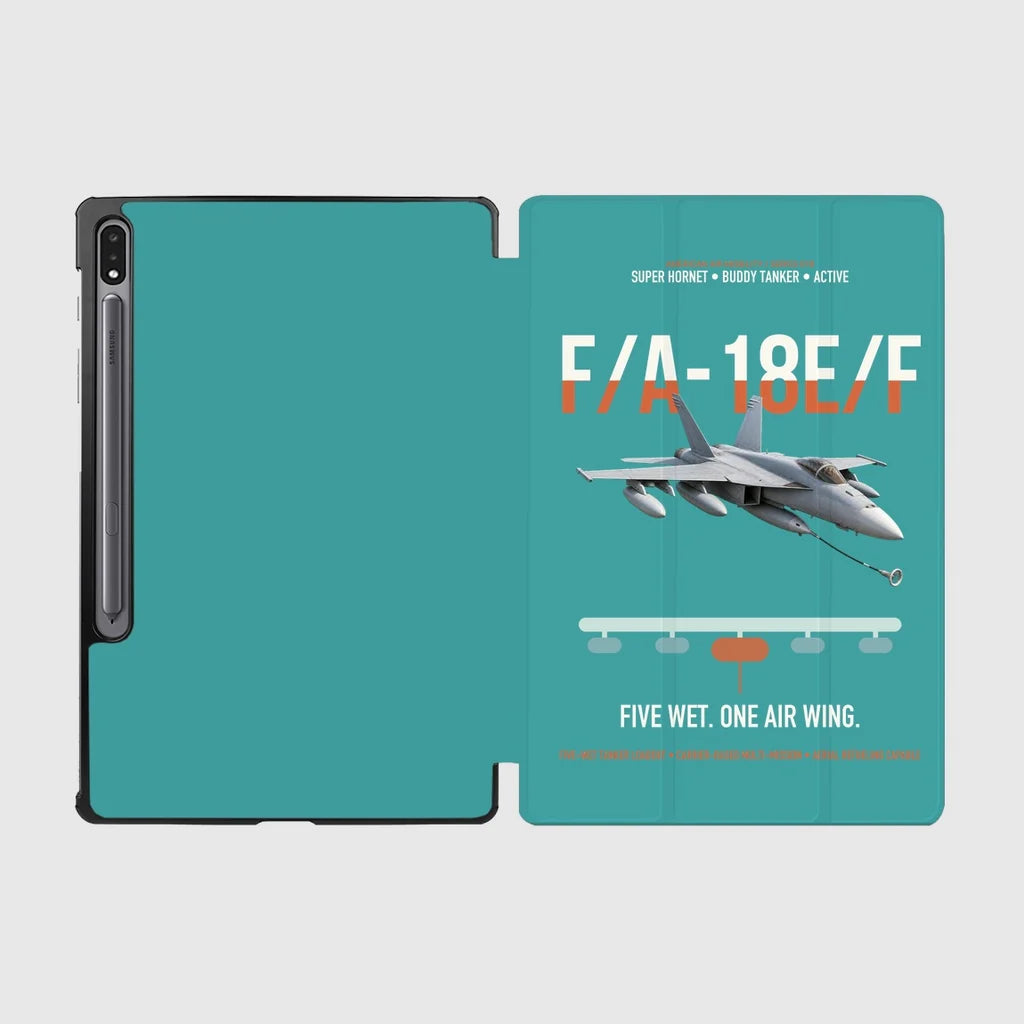 F A-18E F Buddy Tanker design on turquoise samsung tablet tablet case
