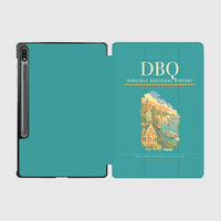 Thumbnail for Dubuque Regional Airport (DBQ) design on turquoise samsung tablet tablet case