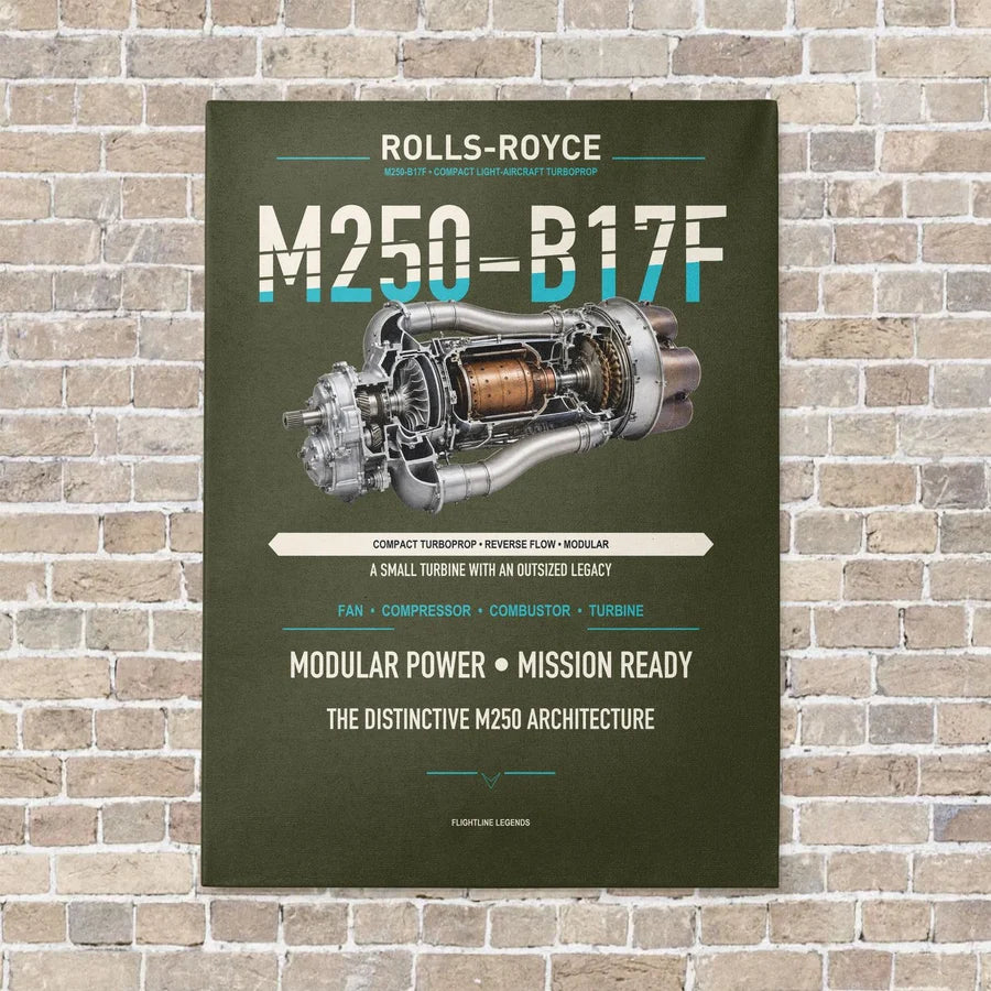M250-B17F vertical canvas print - no frame - green army background