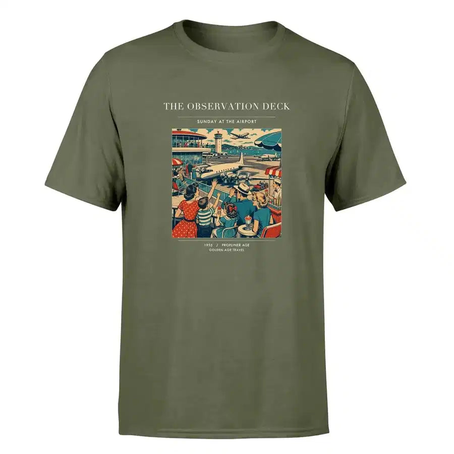 VINTAGE G4081 - The Observation Deck - Premium T-Shirt design on greenarmy premium t shirt