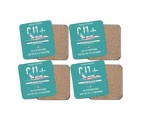 Thumbnail for Cessna Citation CJ1+ design on turquoise 4 pieces set coaster