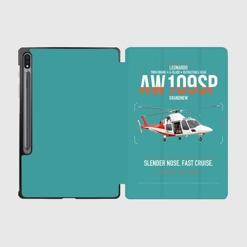 Leonardo AW109SP GrandNew design on turquoise samsung tablet tablet case