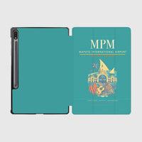 Thumbnail for Maputo International Airport (MPM) design on turquoise samsung tablet tablet case