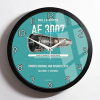 Thumbnail for AE 3007 design on turquoise framed wall clock