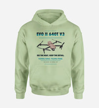 Thumbnail for Autel EVO II Dual 640T V3 design on light green hoodie single side