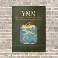 Thumbnail for Fort McMurray International Airport YMM vertical canvas print - no frame - green army background