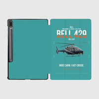 Thumbnail for Bell 429 design on turquoise samsung tablet tablet case