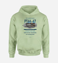 Thumbnail for PT6A-67 design on light green hoodie single side