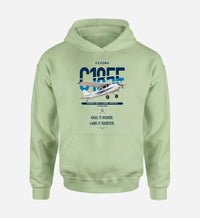 Thumbnail for Cessna A185F Skywagon design on light green double-side hoodie, single-side print