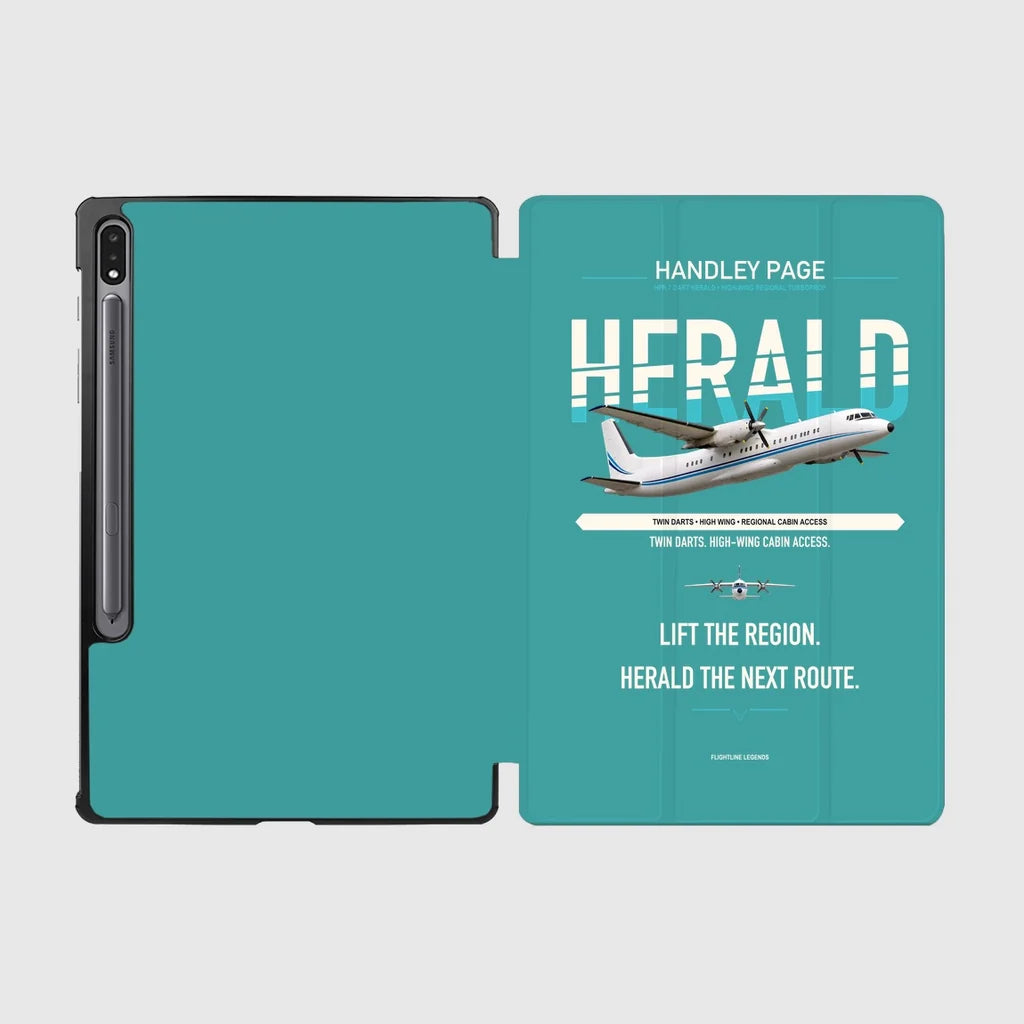 Handley Page HPR.7 Dart Herald design on turquoise samsung tablet tablet case