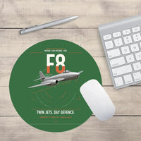 Thumbnail for Gloster Meteor F8 design on green round mouse pad