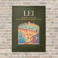 Thumbnail for Almería Airport LEI vertical canvas print - no frame - green army background