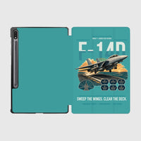 Thumbnail for F-14D Tomcat design on turquoise samsung tablet tablet case