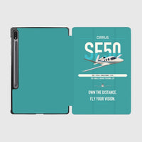 Thumbnail for Cirrus Vision Jet G2+ design on turquoise samsung tablet tablet case