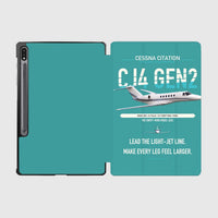 Thumbnail for Cessna Citation CJ4 Gen2 design on turquoise samsung tablet tablet case