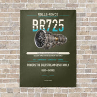 Thumbnail for BR725 vertical canvas print - no frame - green army background