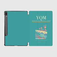 Thumbnail for Greater Moncton International Airport (YQM) design on turquoise samsung tablet tablet case