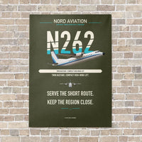 Thumbnail for Nord 262A vertical canvas print - no frame - green army background