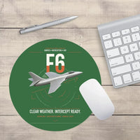 Thumbnail for Hawker Hunter F6 design on green round mouse pad
