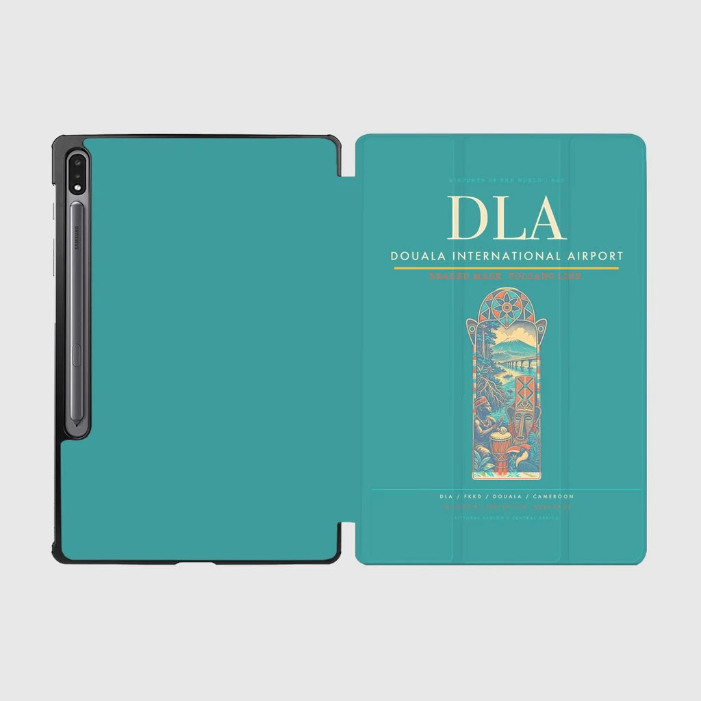 Douala International Airport (DLA) design on turquoise samsung tablet tablet case