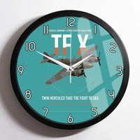 Thumbnail for Bristol Beaufighter TF X design on turquoise framed wall clock
