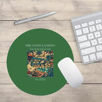 Thumbnail for VINTAGE G4331 - The Oasis Landing - Designed Mouse Pads design on green round