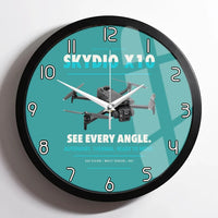 Thumbnail for Skydio X10 design on turquoise framed wall clock