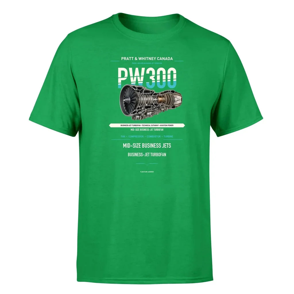 PW300 design on green single side
