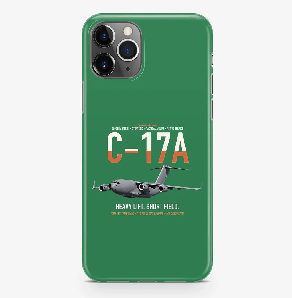 C-17A Globemaster III design on green magsafe iphone case, for iPhone Pro Max