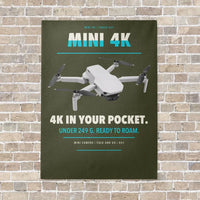 Thumbnail for DJI Mini 4K vertical canvas print - no frame - green army background