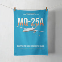 Thumbnail for MQ-25A STINGRAY design on turquoise towel