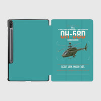 Thumbnail for Bell OH-58D Kiowa Warrior design on turquoise samsung tablet tablet case