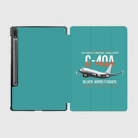 Thumbnail for C-40A Clipper Fleet Logistics Ready design on turquoise samsung tablet tablet case