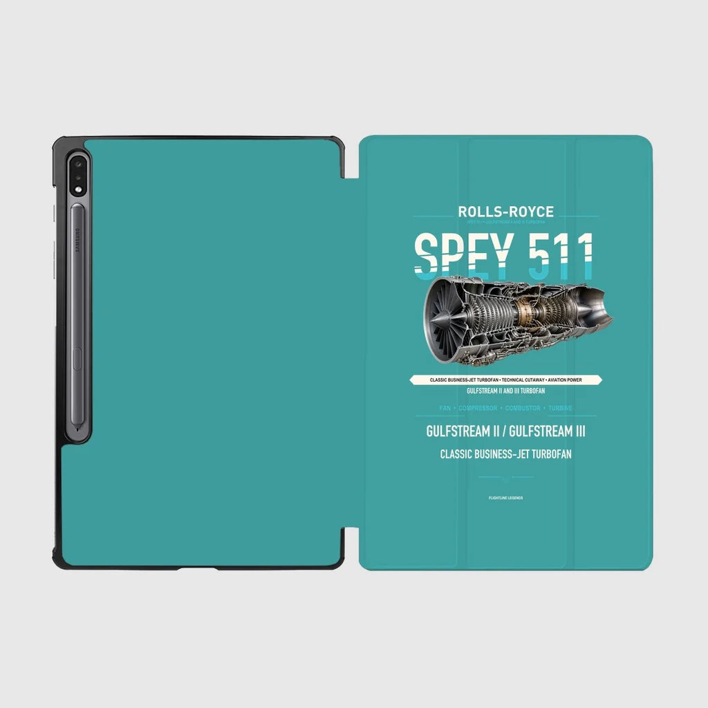 SPEY 511 design on turquoise samsung tablet tablet case