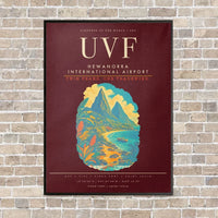 Thumbnail for Hewanorra International Airport UVF - Canvas Framed - Dark Red