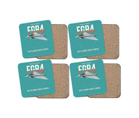 Thumbnail for Eurofighter Typhoon FGR4 design on turquoise 4 pieces set coaster