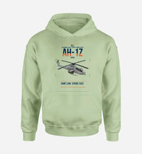 Thumbnail for Bell AH-1Z Viper design on light green double-side hoodie, single-side print