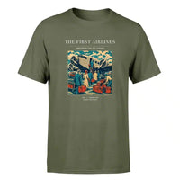 Thumbnail for VINTAGE G4048 - The First Airlines - Premium T-Shirt design on greenarmy premium t shirt