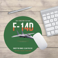 Thumbnail for F-14D Tomcat Sweep The Wings Clear The Sky design on green round mouse pad