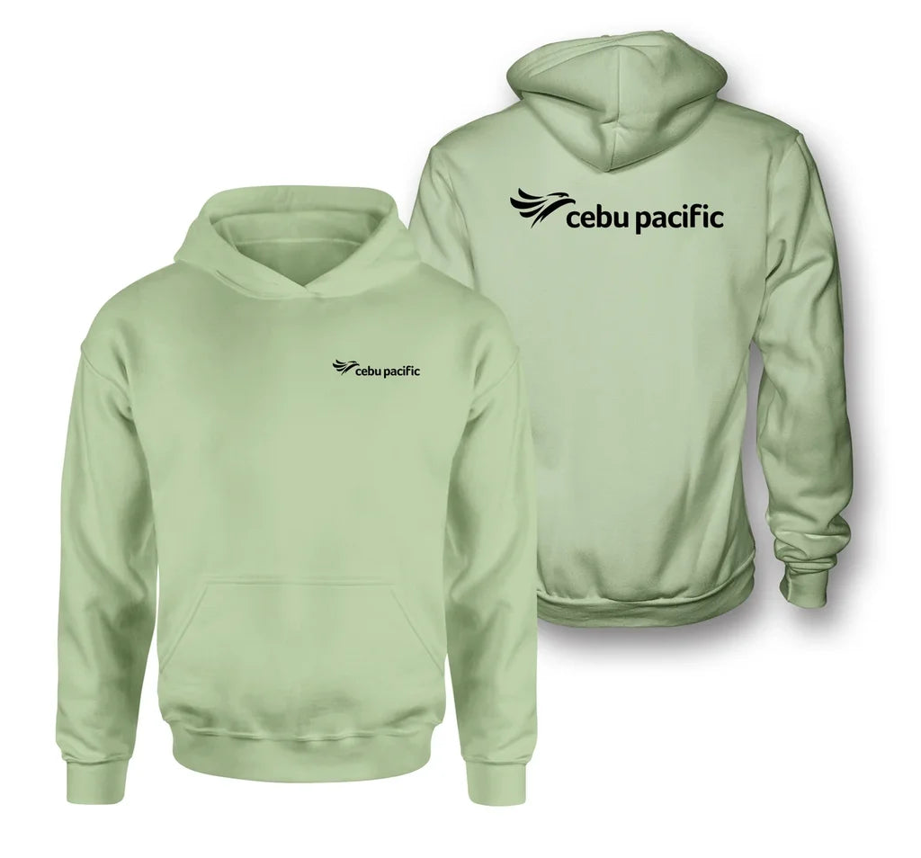 Cebu Pacific logo on light green double side hoodie