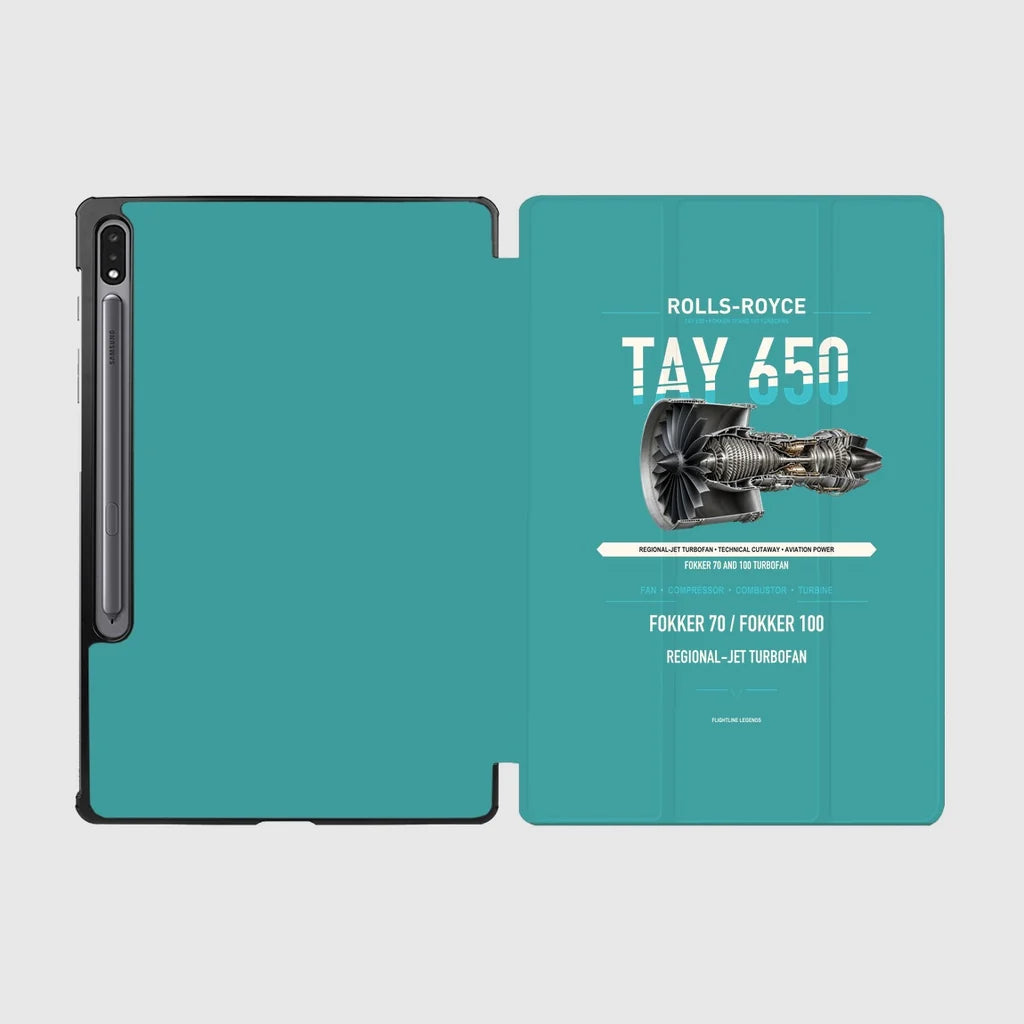 TAY 650 design on turquoise samsung tablet tablet case