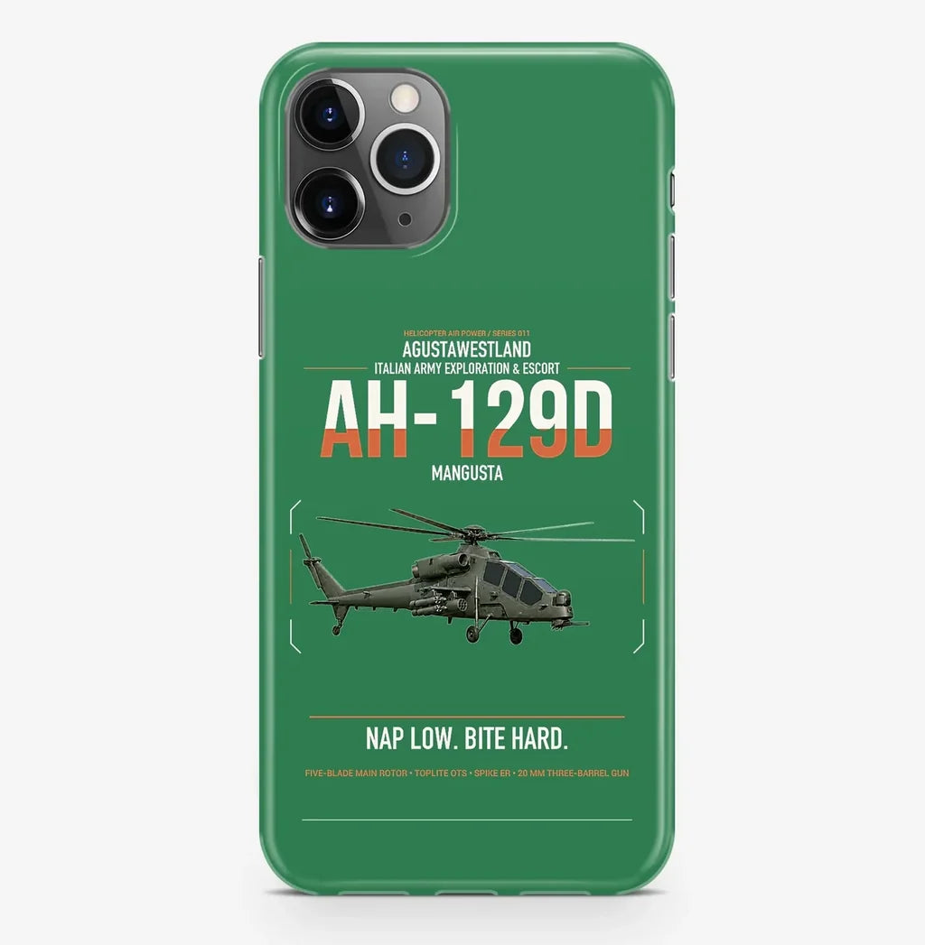 AgustaWestland AH-129D Mangusta design on green magsafe iphone case, for iPhone Pro Max