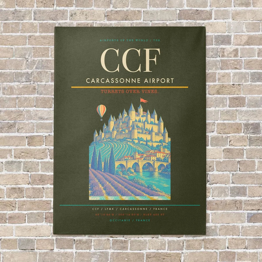 Carcassonne Airport CCF - Canvas No Frame - Green Army