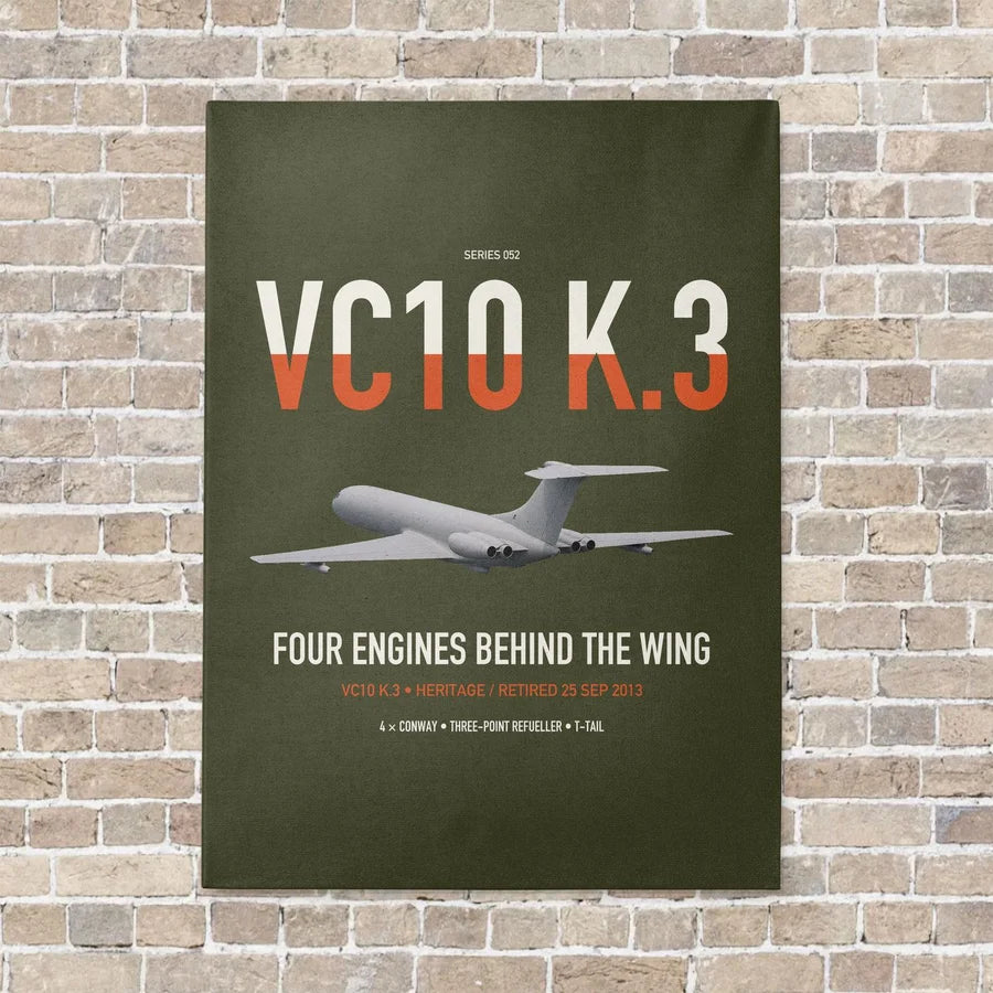 Vickers VC10 K.3 vertical canvas print - no frame - green army background