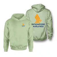 Thumbnail for Singapore Airlines logo on light green double side hoodie