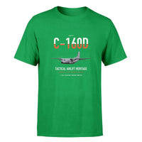Thumbnail for Transall C-160D design on green double-side t-shirt, single-side print