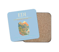 Thumbnail for Edinburgh Airport EDI - Firth Stone Heather Crest Coaster 1-Piece - Light Blue