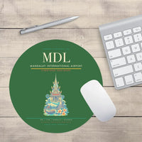 Thumbnail for Mandalay International Airport (MDL) design on green round mouse pad