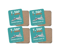 Thumbnail for T-38C Talon design on turquoise 4 pieces set coaster