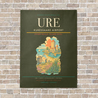 Thumbnail for Kuressaare Airport URE vertical canvas print - no frame - green army background